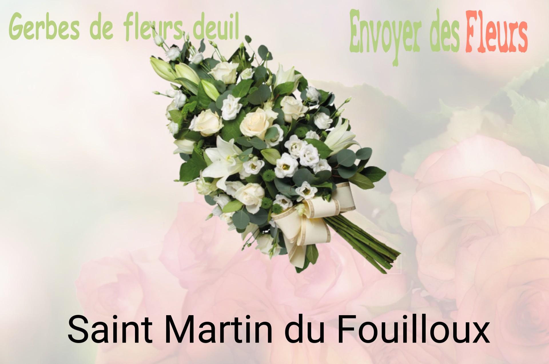 Gerbe de fleurs de deuil livrée à Saint-Martin-du-Fouilloux